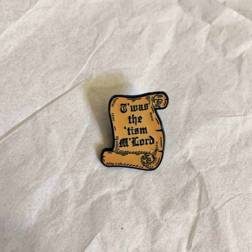 3/$15 Deal New Meme T’was the ‘tism M’Lord Enamel Scroll Pin 1”